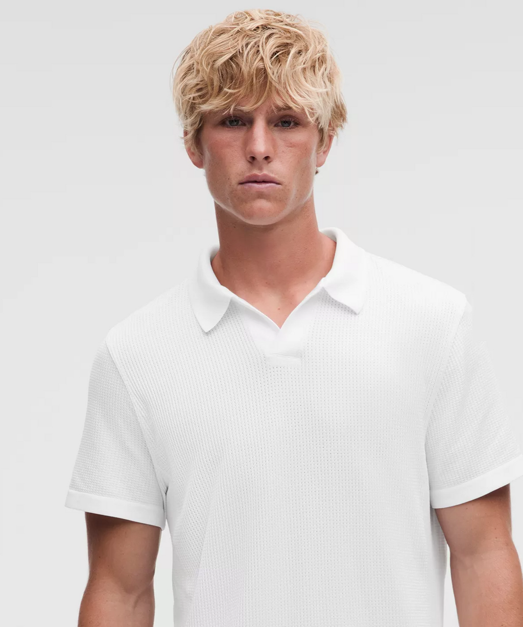 Textured Seamless Polo Shirt