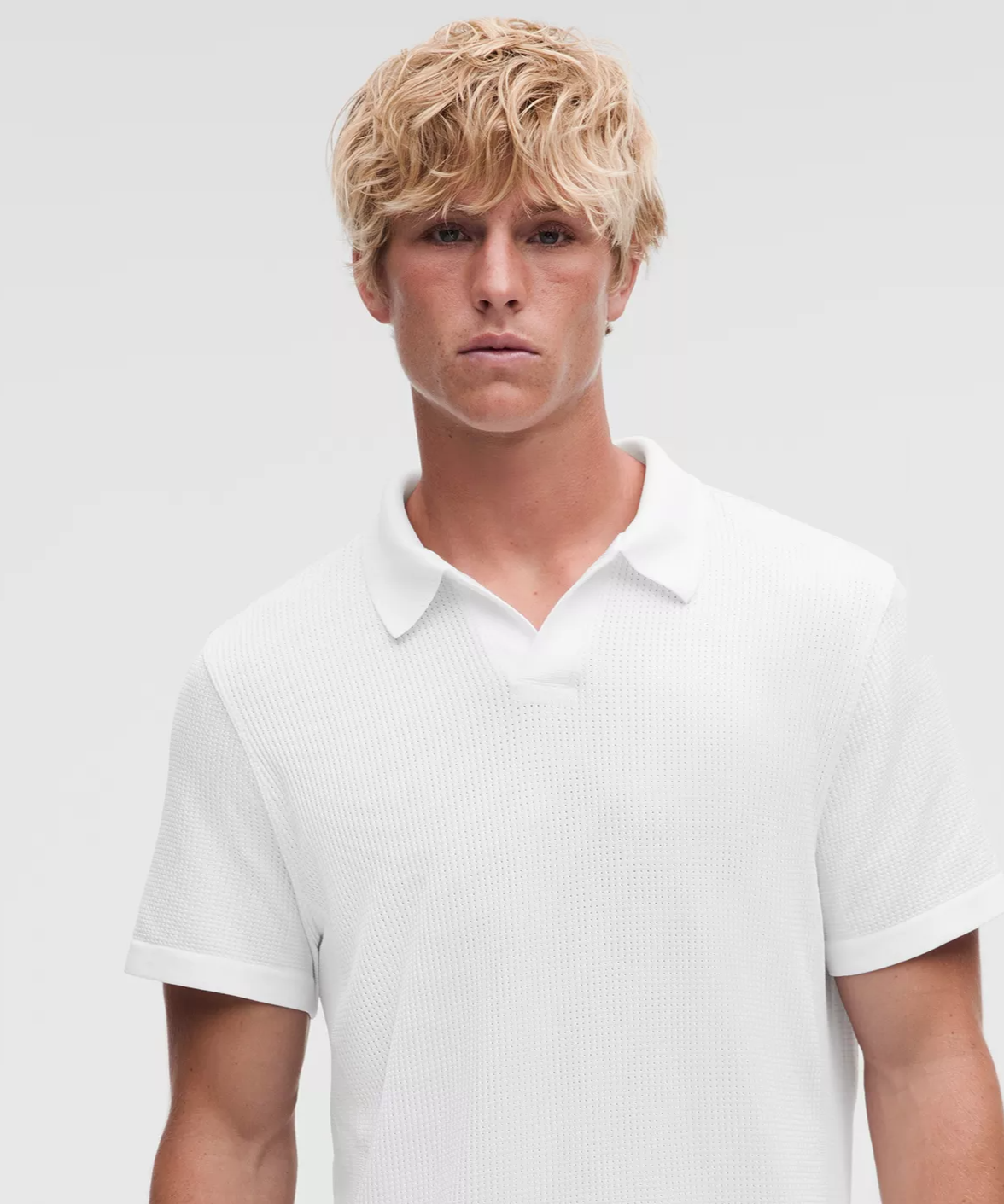 Textured Seamless Polo Shirt