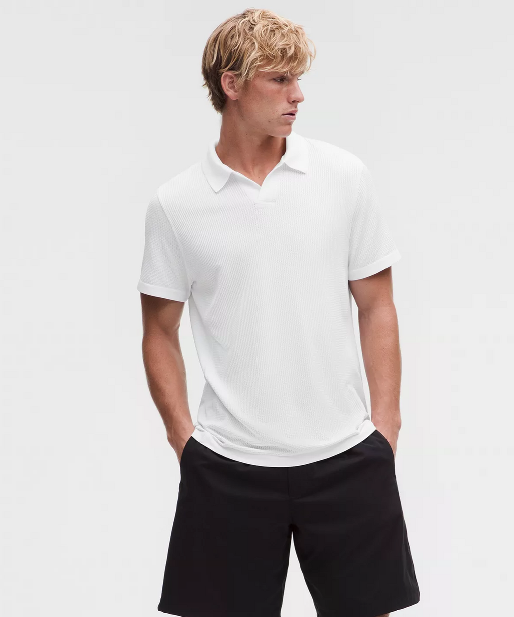 Textured Seamless Polo Shirt